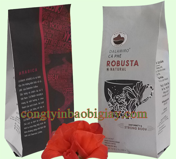 In túi cafe giấy kraft 500 gram| baobimangghep.com